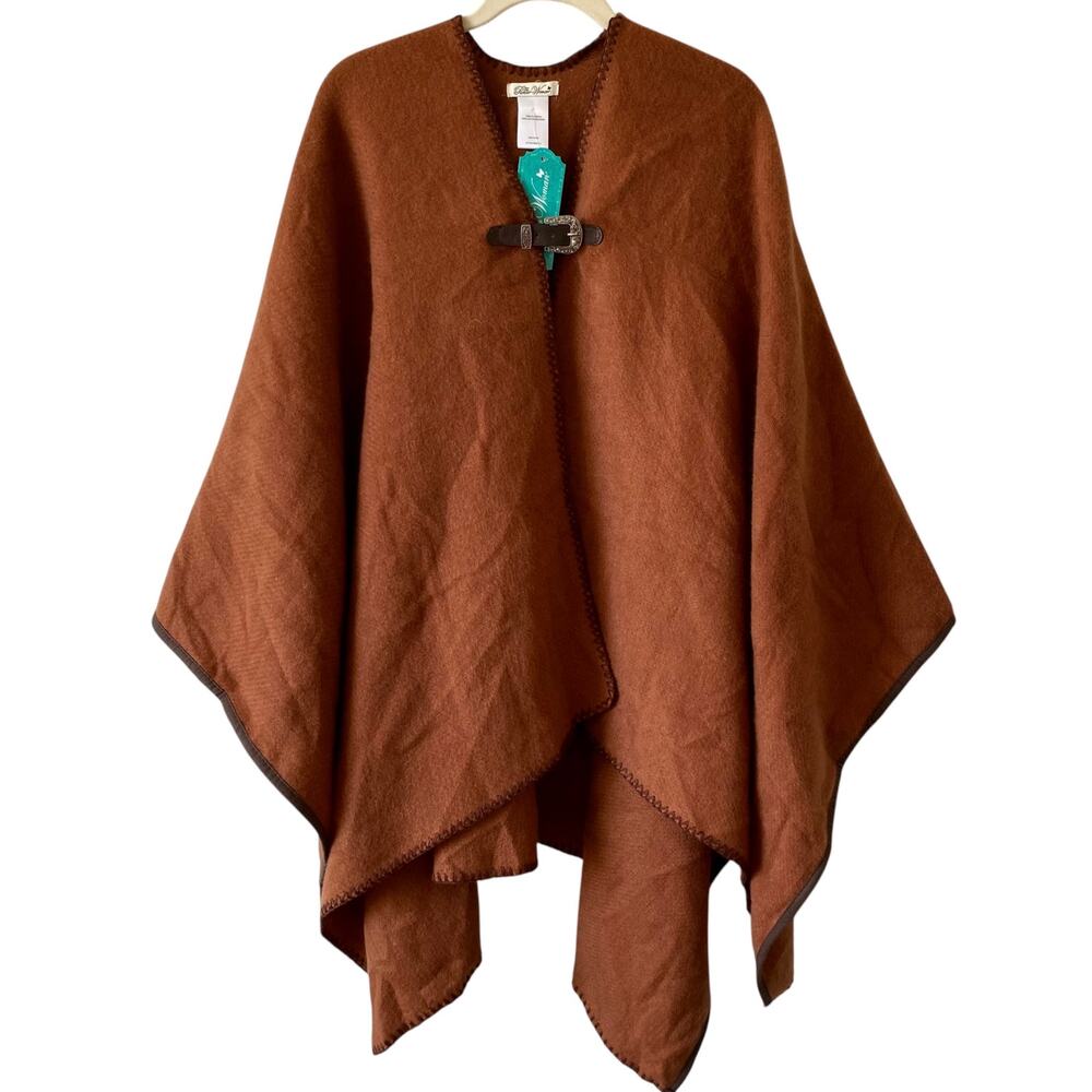 NEW THE PIONEER WOMAN Ruana w/ Buckle Closure Brown One Size Cottagecore